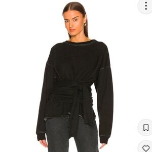 Revolve La Detresse High Priestess Wrap Waist Crewneck Sweatshirt sweater XS S